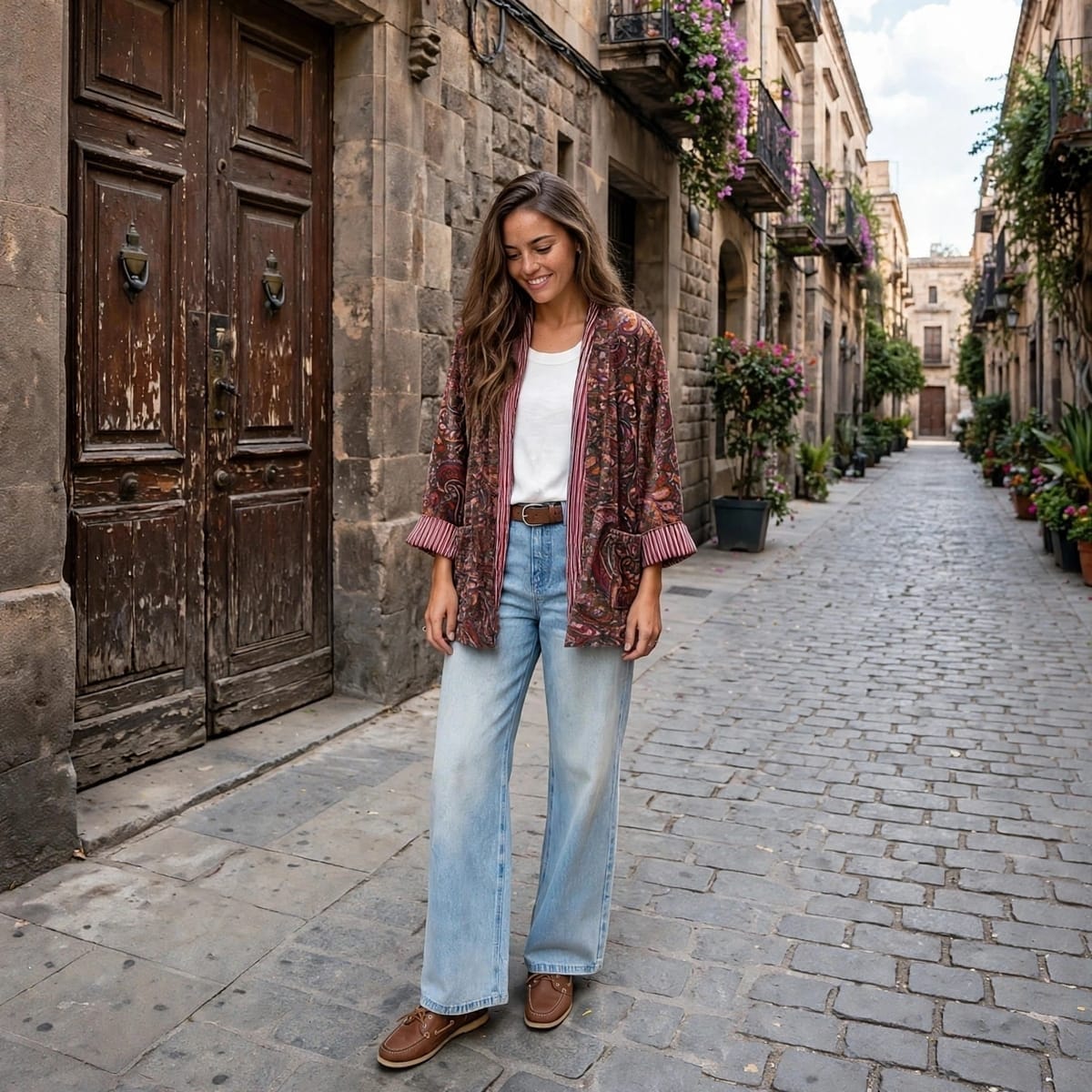 Chaqueta Kimono De Terciopelo India