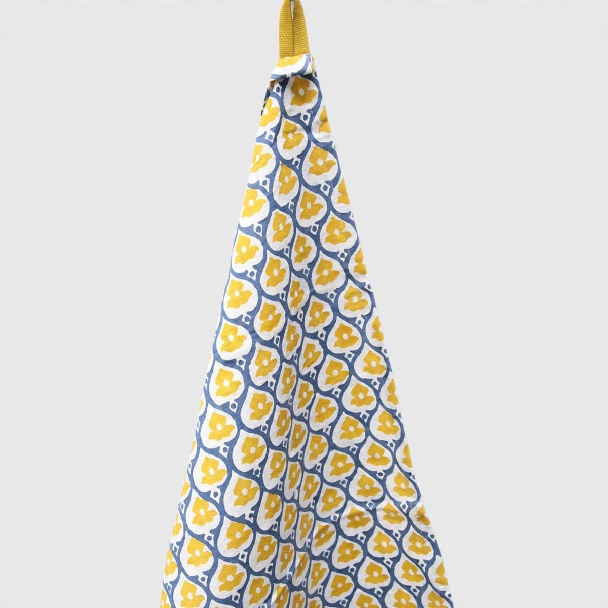 Paño de cocina artesanal con campanas bluestone